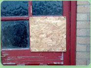 boarded up Enfield Town